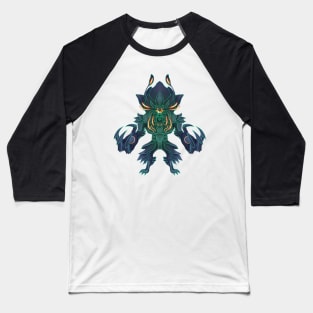 Neon Bat Orchid Monster Baseball T-Shirt